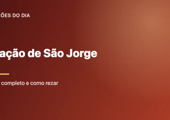 Oração de São Jorge: Texto Completo, História e Como Rezar
